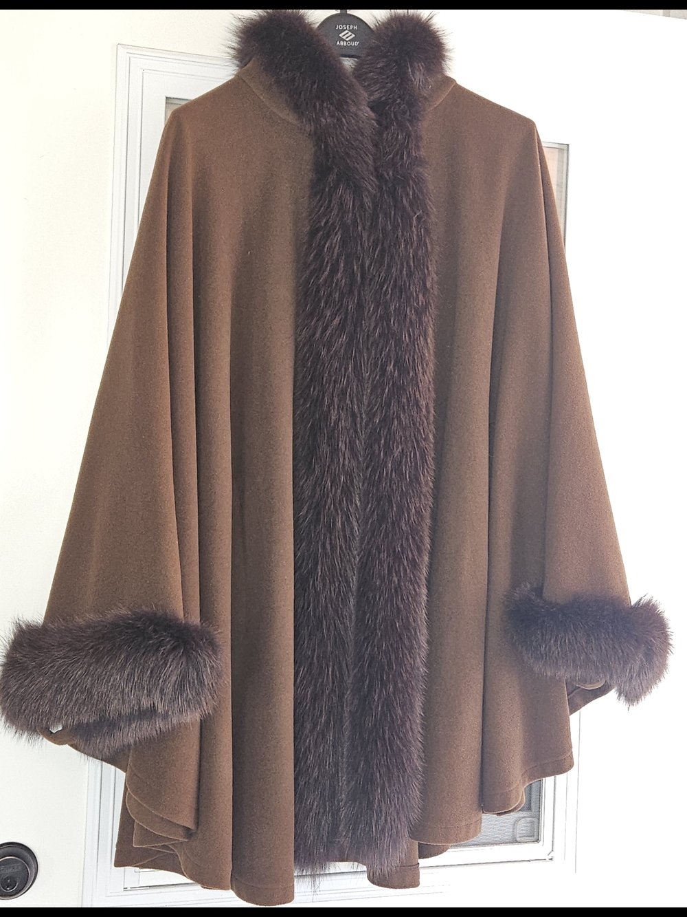 Inochi Cashmere, Angora And Virgin Wool Fur Trimmed Cape (Vintage)